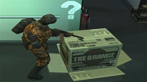 metal gear solid hiding in a box|solid snake cardboard box.